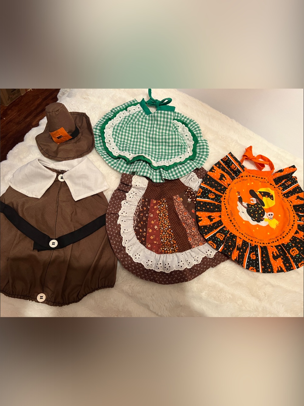 Lot of 4 Handmade Porch Lawn Goose Outfits